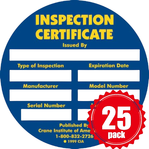 Inspection Decals - Pack of 25 Decals (READ DESCRIPTION)