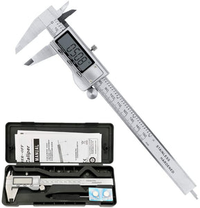 NEW! Digital Caliper 6 Inch, Stainless Steel Caliper Measuring Tool Electronic Vernier Caliper Micrometer with LCD Digits Display, Inch/mm Conversion