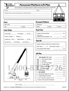 Personnel Platform Lift Plan Annual/Periodic Inspection Checklist