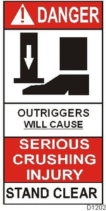 Outrigger Warning Decal